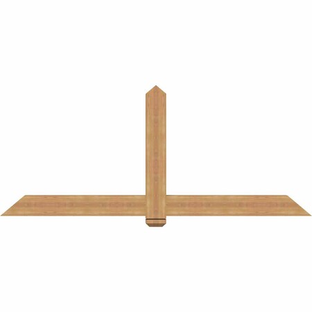 Ekena Millwork Eugene Smooth Timber Gable Bracket, Western Red Cedar, 84"W x 35"H x 3 1/2"D x 5 1/2"F, 10/12 Pitch GBW084X35X0406EUG00SWR